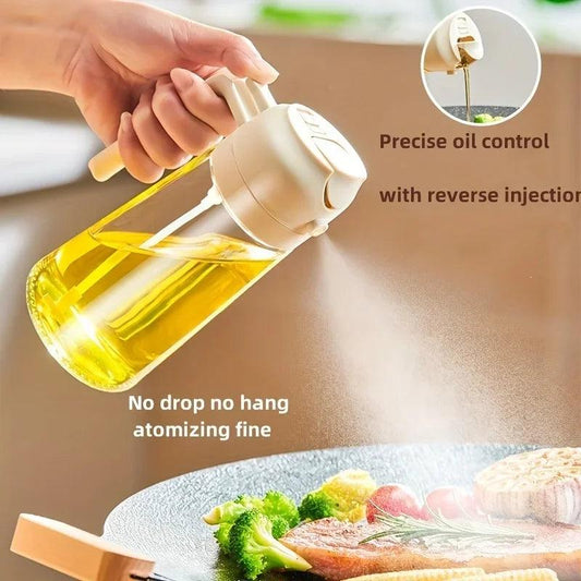 Dual-Purpose Cooking Oil Spray Leak-Proof Glass Bottle for Kitchen